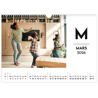Fotokalender A3 — Bokstav i fokus [Mars]