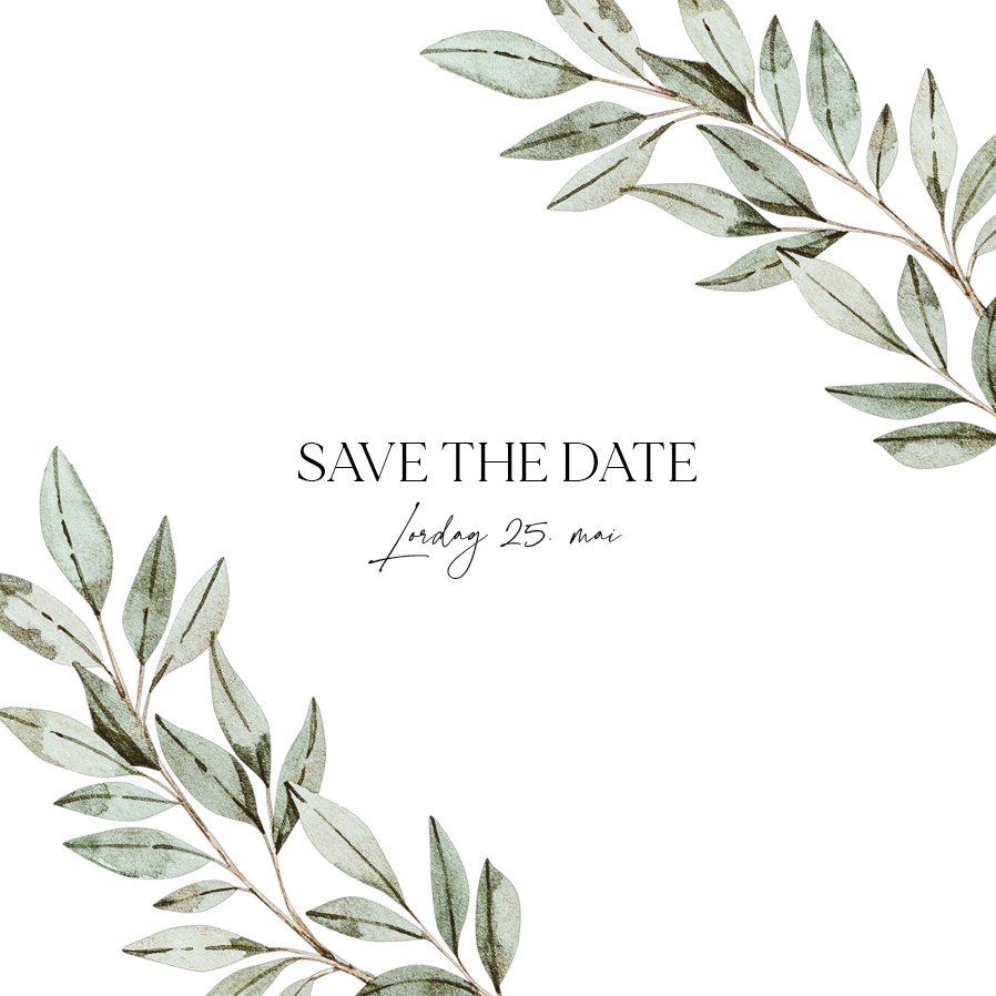 Save the date — Hagebryllup