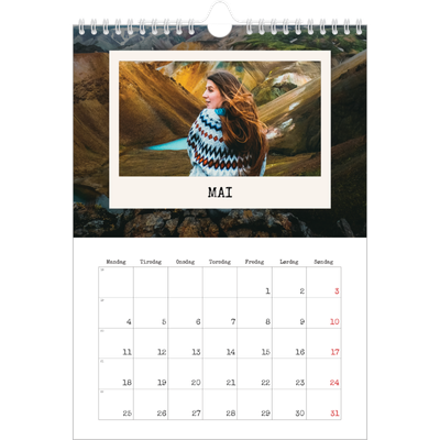 Fotokalender A4 (20 x 30 cm) — Portrettredigeringen [kalender-forside]
