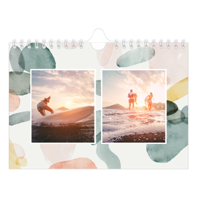 Fotokalender A5 — Akvarellformer [kalender-forside]