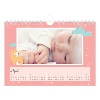 Fotokalender A5 — Søte dyr [April]
