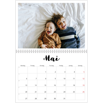 Fotokalender A4 dobbel (30 x 40 cm) — Håndskrevet [kalender-forside]