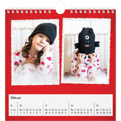 Månedskalender kvadratisk — Vintage [Februar]