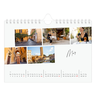 Fotokalender A5 — Byferie (hvit) [Mars]
