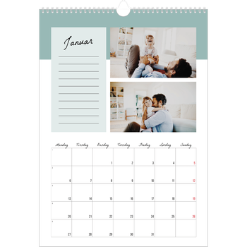 Fotokalender A3 — Kalender med "To do"-liste