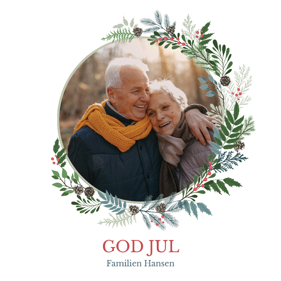 Fotokort — Vinterkrans