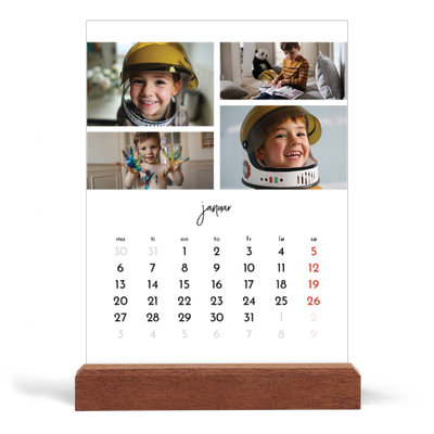 Bordkalender med trestativ - Stående — Bildecollage [Januar]
