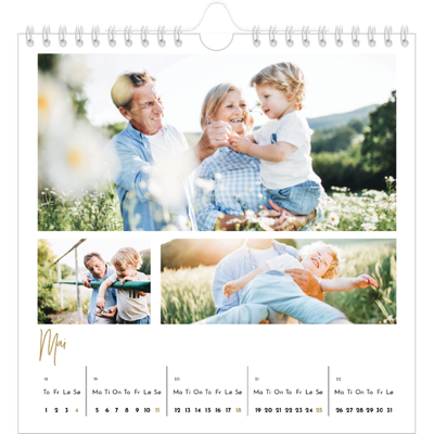 Månedskalender kvadratisk — Håndskrevet måned [kalender-forside]