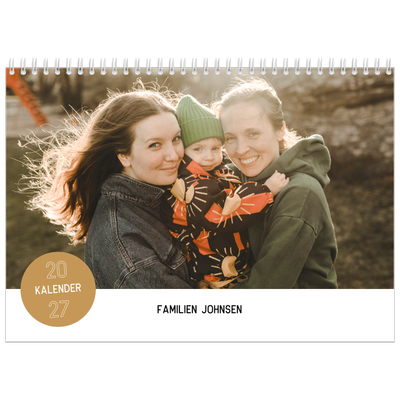 Fotokalender A4 dobbel (30 x 40 cm) — Fotoklistremerke [kalender-forside]