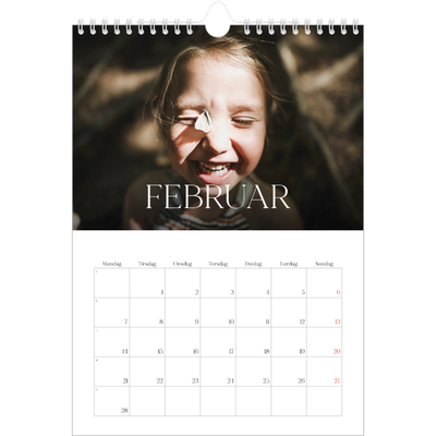 Fotokalender A4 (20 x 30 cm) — Tolv store måneder [Februar]