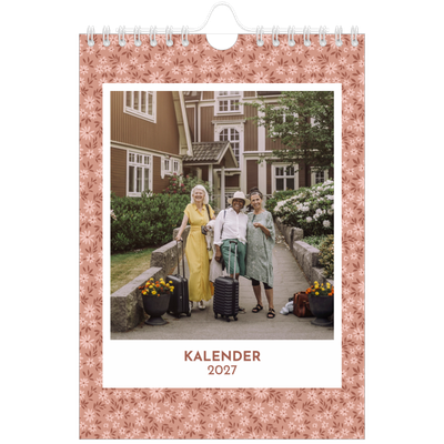 Fotokalender A5 — Blomstermønster [kalender-forside]