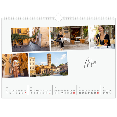Fotokalender A3 — Byferie (hvit) [Mars]