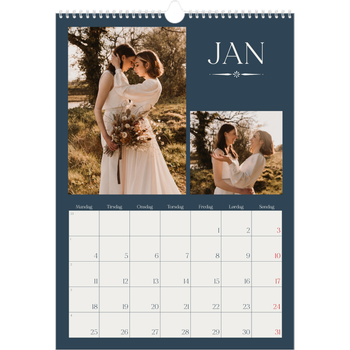 Fotokalender A3 — Skifer & seriffer