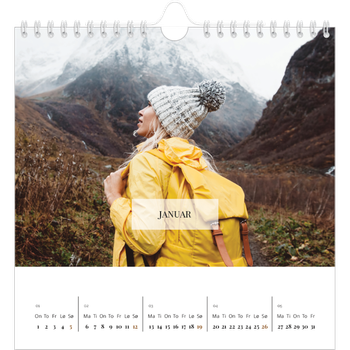 Fotokalender Kvadratisk — Klassisk kalender