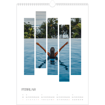 A3 Månedskalender — Reisebilder [Februar]