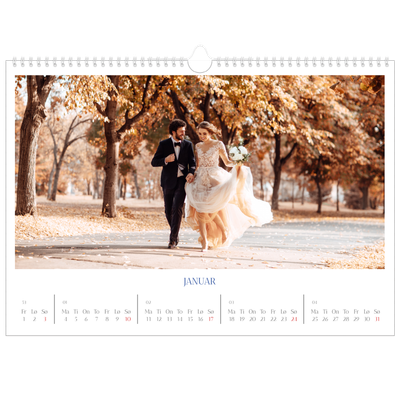 Fotokalender A3 — Klassisk kobolt [Januar]