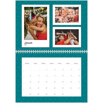 Fotokalender A4 dobbel — Fargerike minner