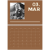 Fotokalender A4 dobbel (30 x 40 cm) — Moderne og dristig [Mars]