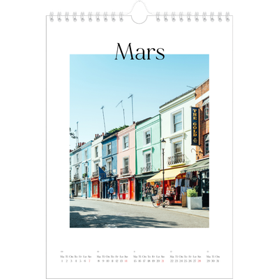 Fotokalender A4 (20 x 30 cm) — Min reiseskildring [Mars]