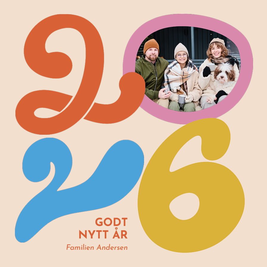 Fotokort — Lekende kalligrafi