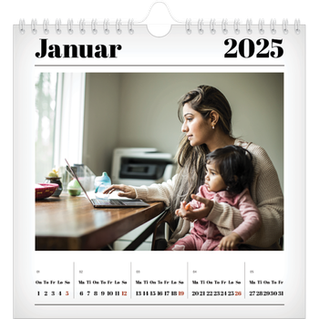 Fotokalender Kvadratisk — Avisstil