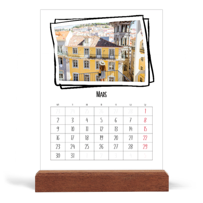 Bordkalender med trestativ - Stående — Albumøyeblikk [Mars]