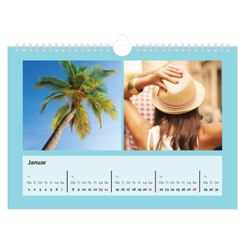Fotokalender A4 — Skarpe farger
