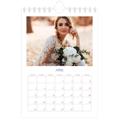 Fotokalender A5 — Klassisk kobolt [April]