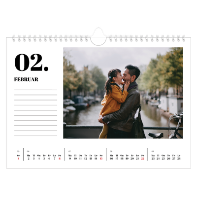 Fotokalender A4 — Serif og øyeblikk [Februar]