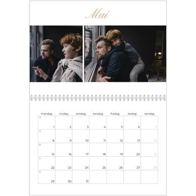 Fotokalender A4 dobbel (30 x 40 cm) — Elegant kalender [kalender-forside]