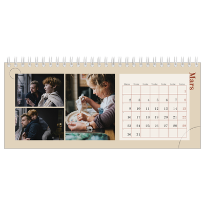 Bordkalendere — Asymmetrisk tekst [Mars]