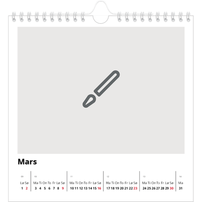 Månedskalender kvadratisk — Design selv [Mars]