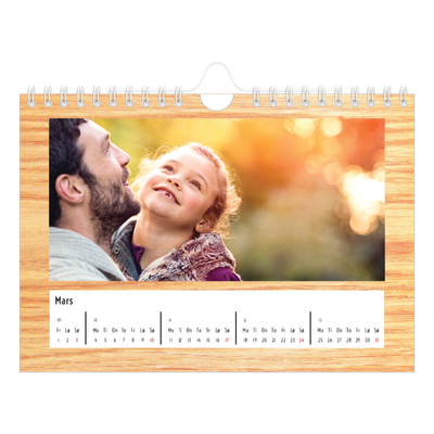 Fotokalender A5 — Paneler i tre [Mars]