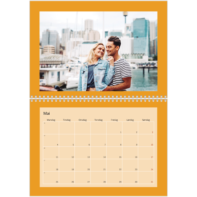 Fotokalender A4 dobbel (30 x 40 cm) — Stilrene farger [kalender-forside]