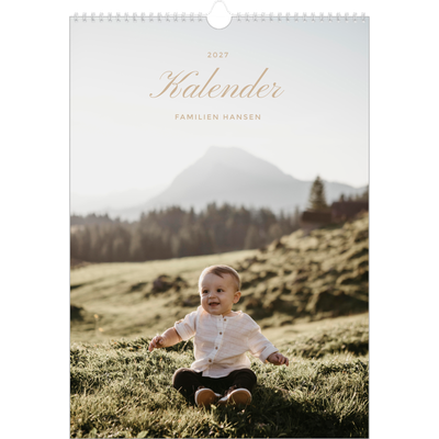 A3 Månedskalender — Elegant kalender [kalender-forside]