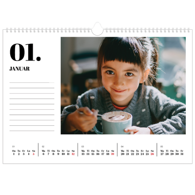 Fotokalender A3 — Serif og øyeblikk [Januar]