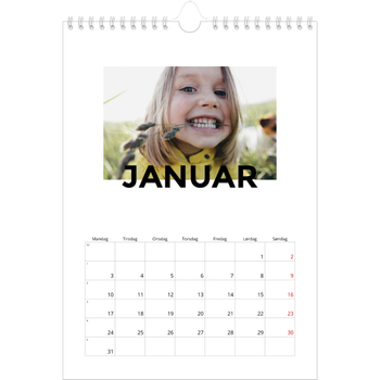 Fotokalender A4 — Spredte bokstaver