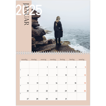 Fotokalender A4 dobbel — Overlappende tekst