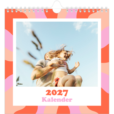 Månedskalender kvadratisk — Lek med mønster [kalender-forside]