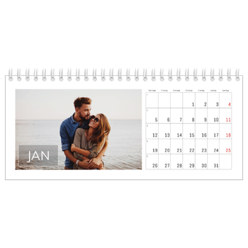 Bordkalender med foto — Överlägg för datumruta