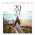 Månedskalender kvadratisk — Surfing i solnedgang [kalender-forside]