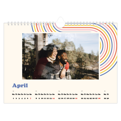 Fotokalender A4 — Retro striper [April]