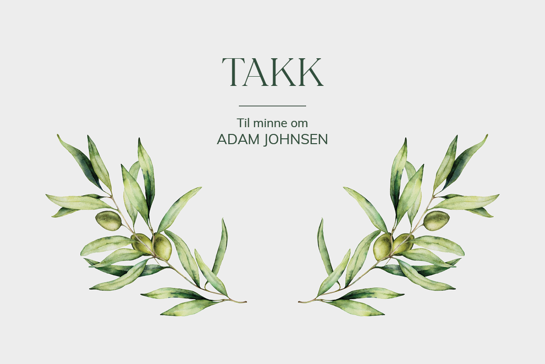 Takkekort — Fredfull takk