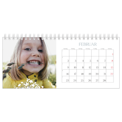 Bordkalendere — Blomstermotiv [Februar]