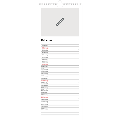 Fotokalender smal  — Design selv [Februar]