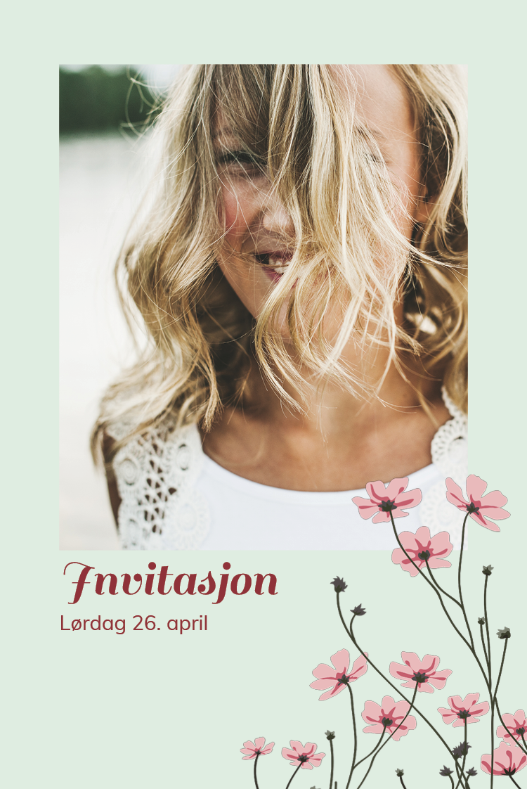 Invitasjoner — Sommerfugl og blomster
