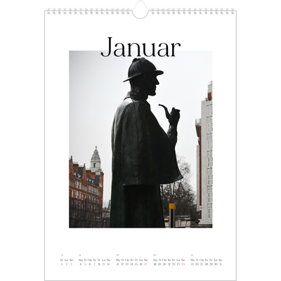 A3 Månedskalender — Min reiseskildring [Januar]