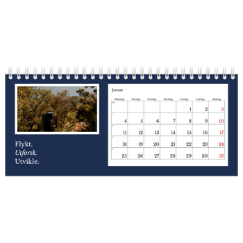 Bordkalender med foto — Redaksjonell Jord
