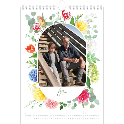 Fotokalender A4 (20 x 30 cm) — Klassiske blomster [kalender-forside]