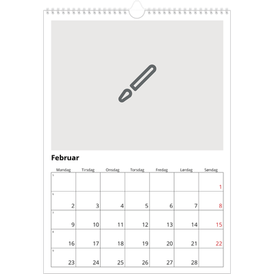 A3 Månedskalender — Design selv [Februar]